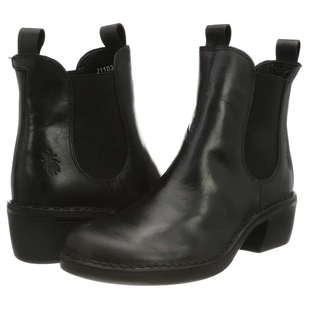 Fly London Meme030Fly Teppich Leder Chelsea-Stiefel für Damen
