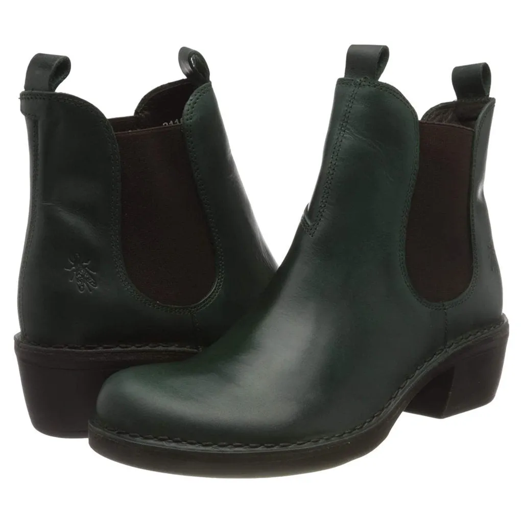 Fly London Meme030Fly Teppich Leder Chelsea-Stiefel für Damen