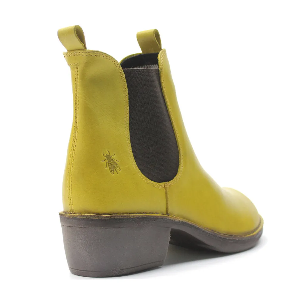 Fly London Meme030Fly Teppich Leder Chelsea-Stiefel für Damen