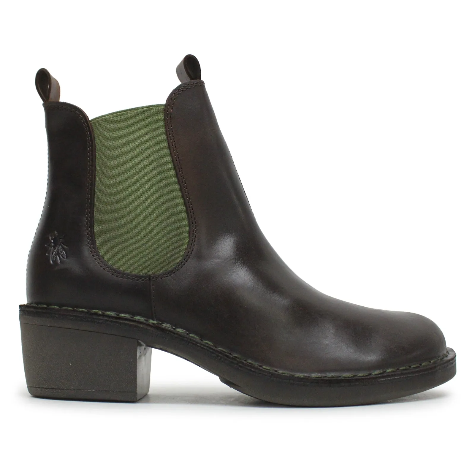Fly London Meme030Fly Teppich Leder Chelsea-Stiefel für Damen