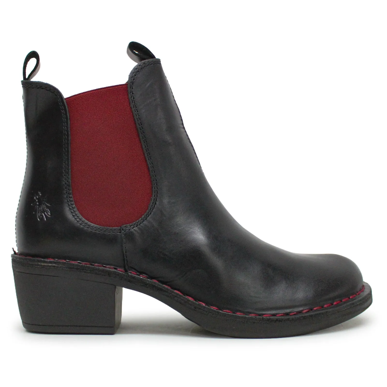 Fly London Meme030Fly Teppich Leder Chelsea-Stiefel für Damen