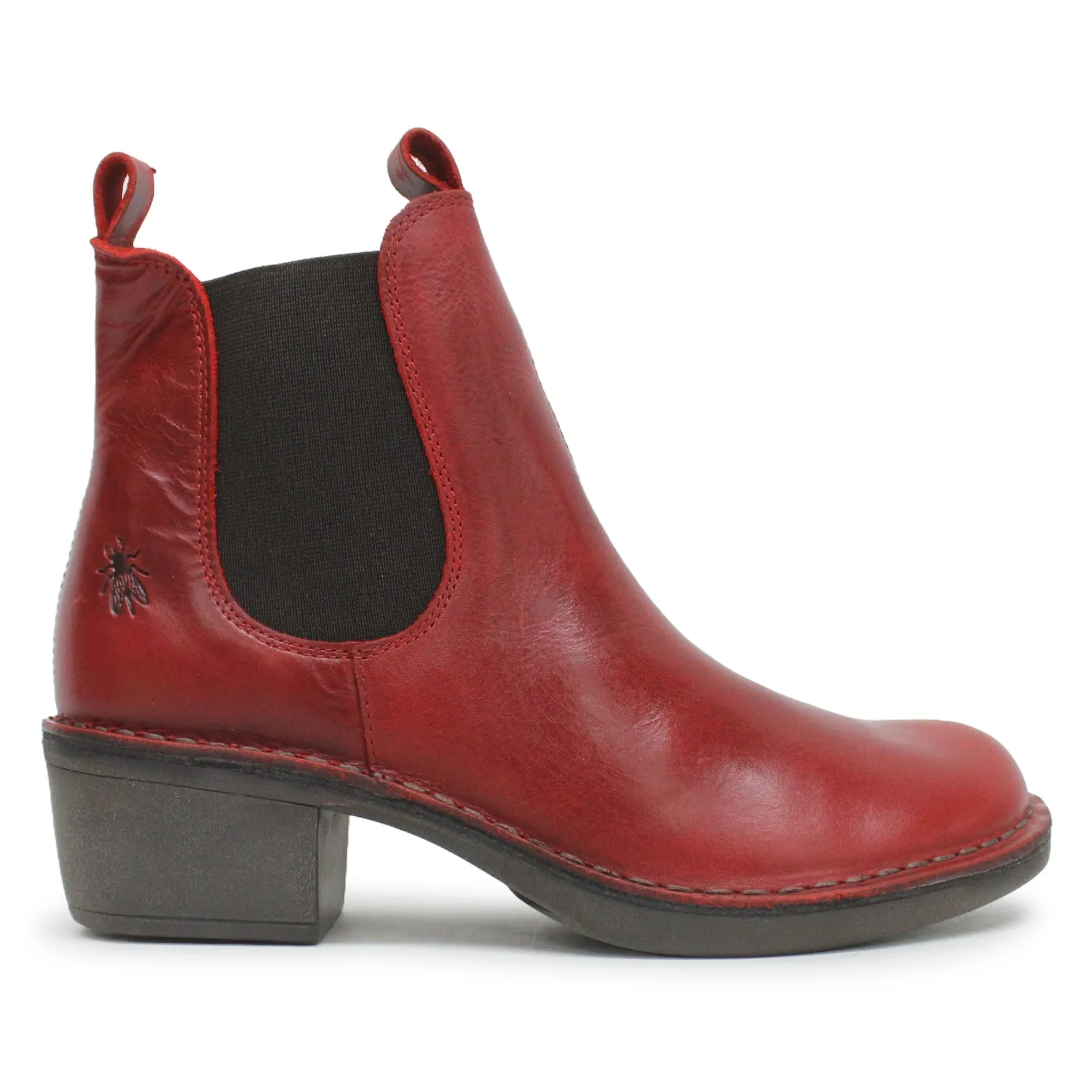 Fly London Meme030Fly Teppich Leder Chelsea-Stiefel für Damen