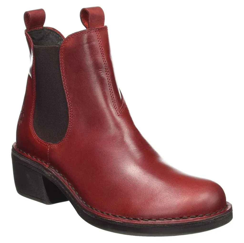 Fly London Meme030Fly Teppich Leder Chelsea-Stiefel für Damen