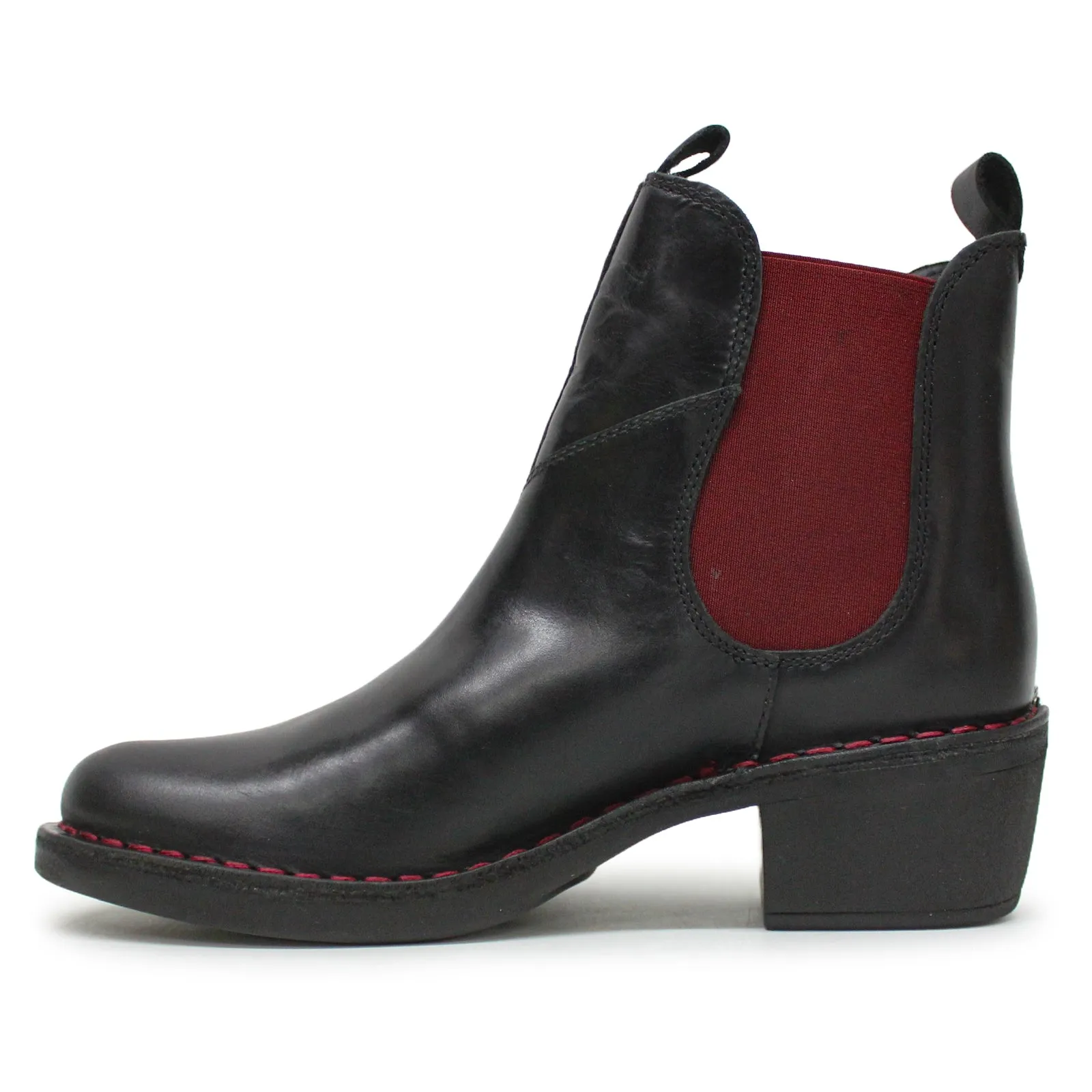 Fly London Meme030Fly Teppich Leder Chelsea-Stiefel für Damen