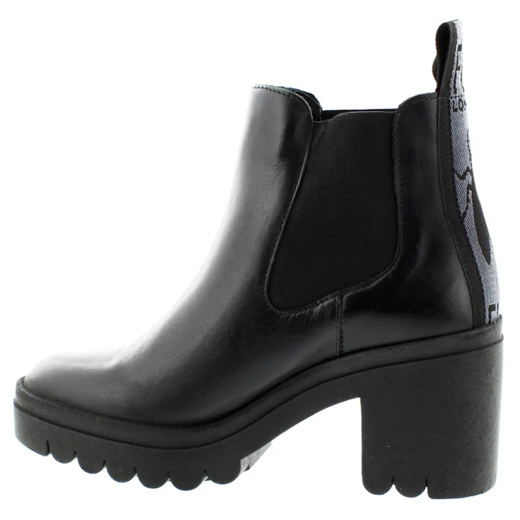 Fly London Tope520Fly Leder Chelsea-Stiefel mit Blockabsatz für Damen