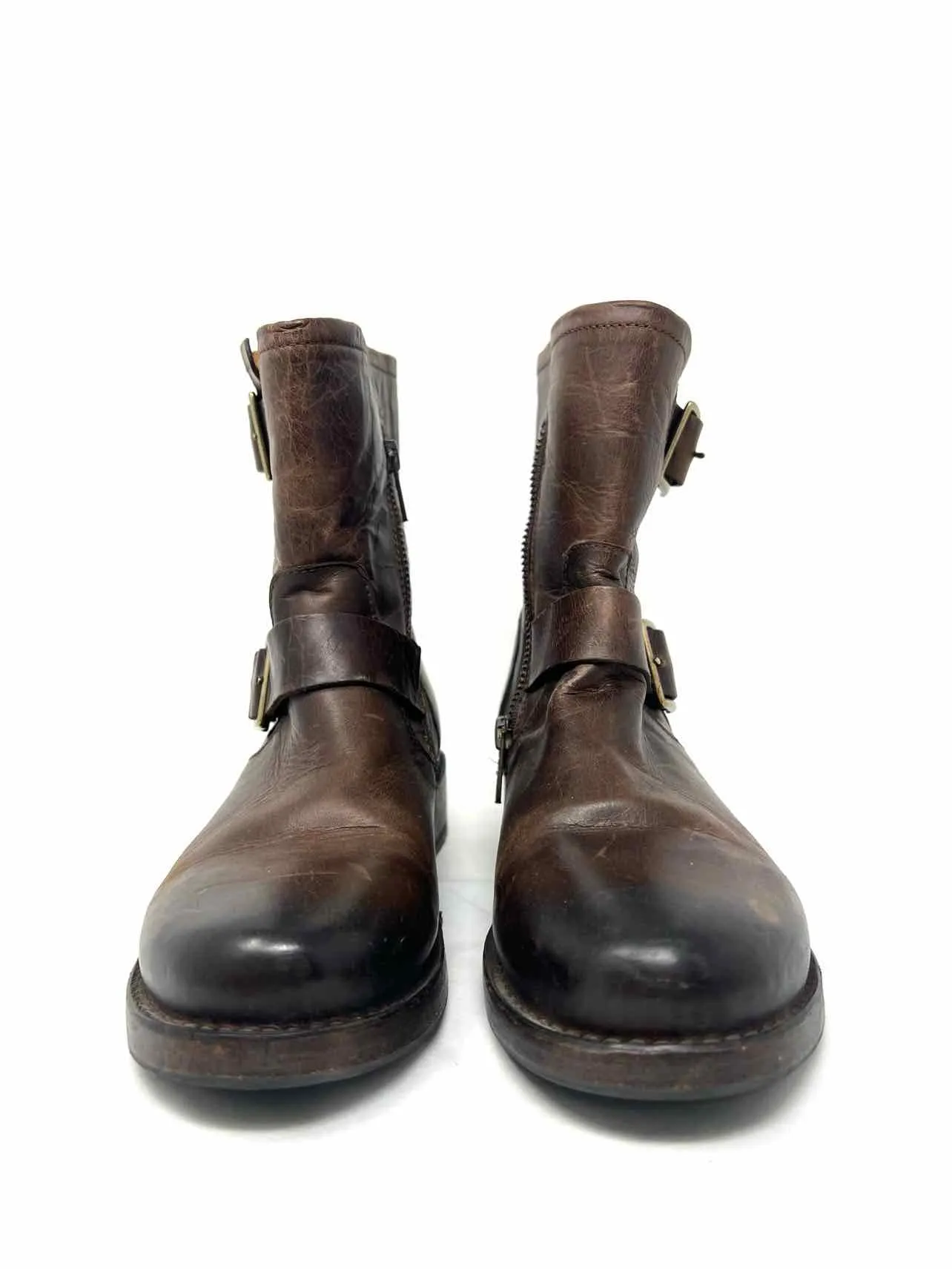 Frye Größe 6,5 Braune Schnallen Lederstiefel