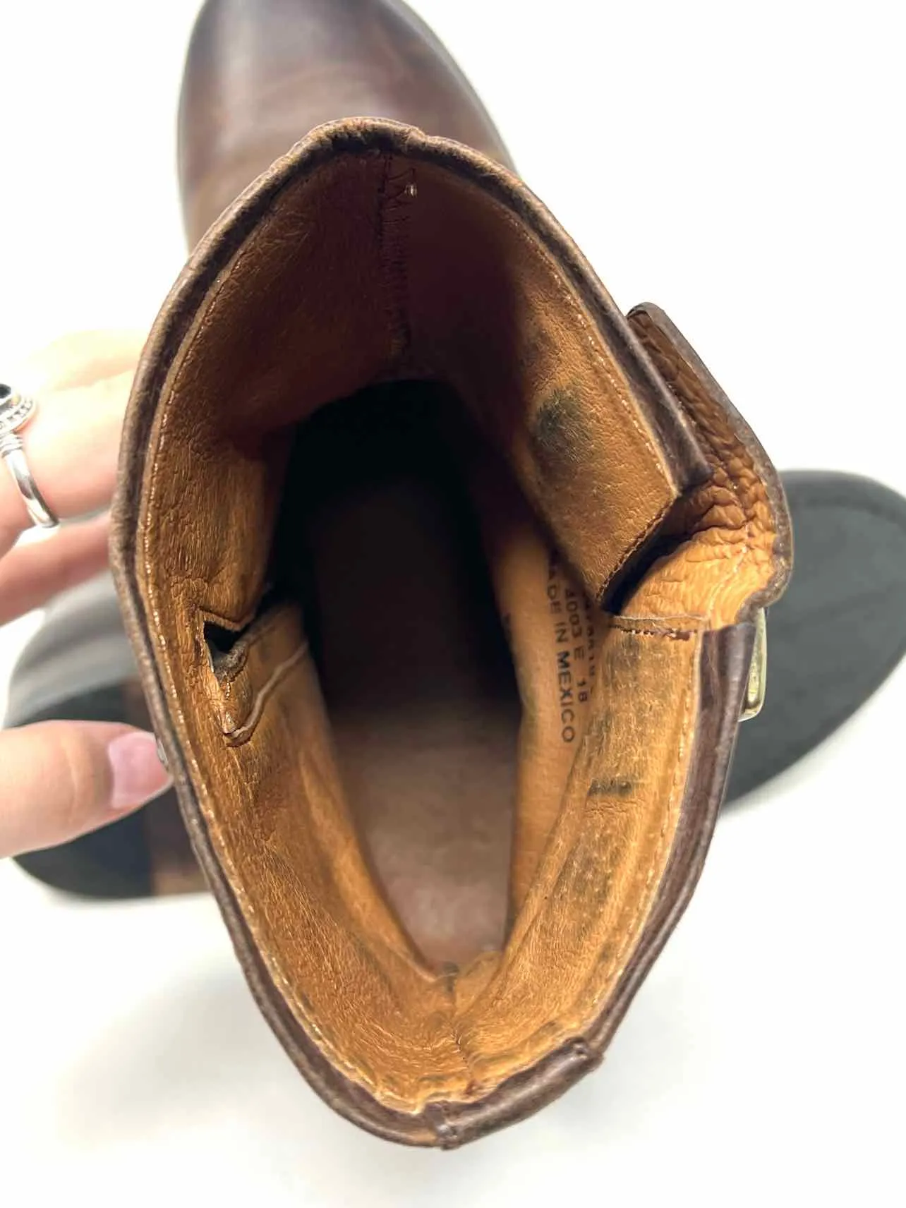 Frye Größe 6,5 Braune Schnallen Lederstiefel
