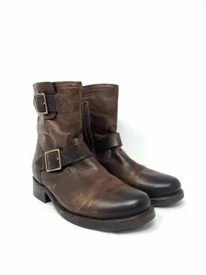 Frye Größe 6,5 Braune Schnallen Lederstiefel