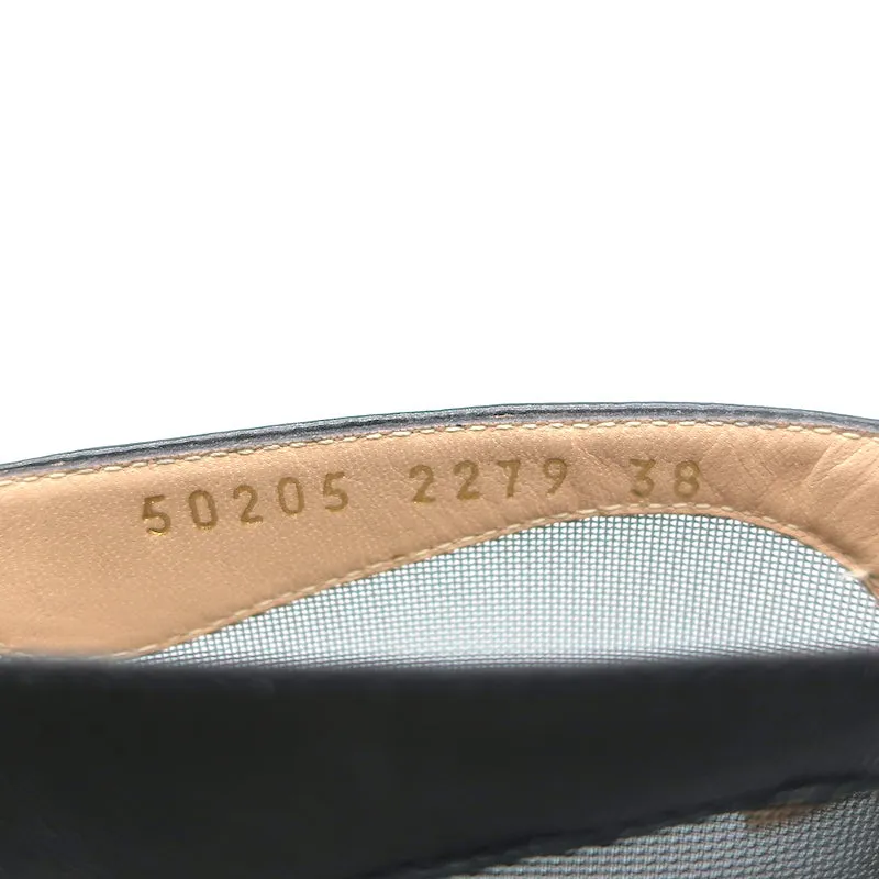 Gianvito Rossi Peep-Toe Stiefeletten mit Schnürung aus schwarzem Leder & Mesh in Größe 38