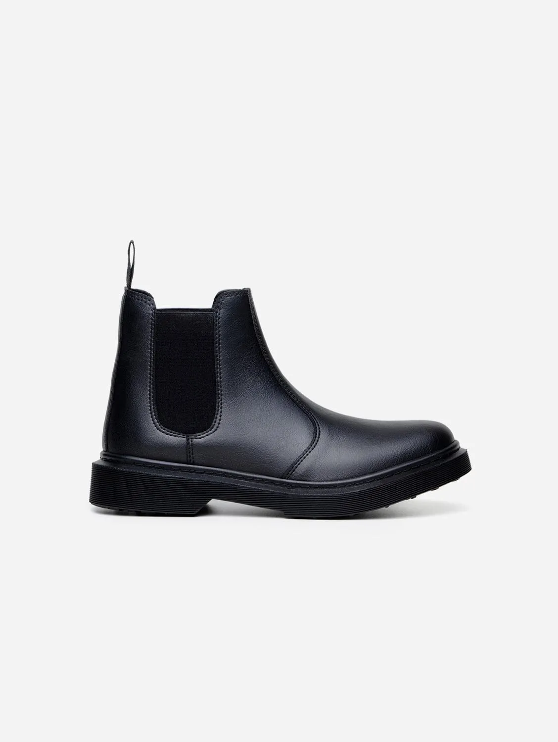 Green Laces x King55 Chelsea Vegan-Leder-Stiefel | Schwarz
