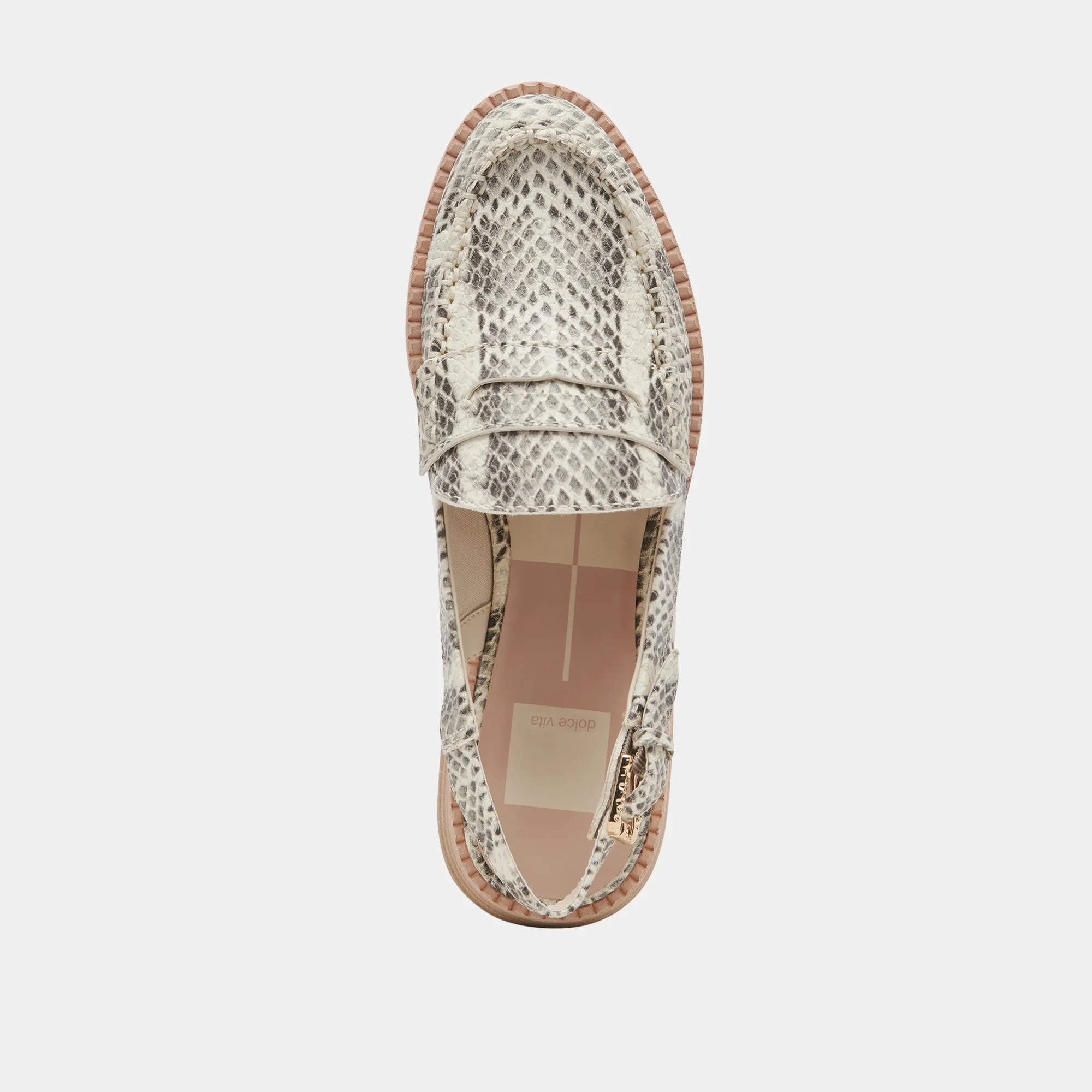 HARDI LOAFERS GRAU WEIßE SCHLANGE GEPRÄGT