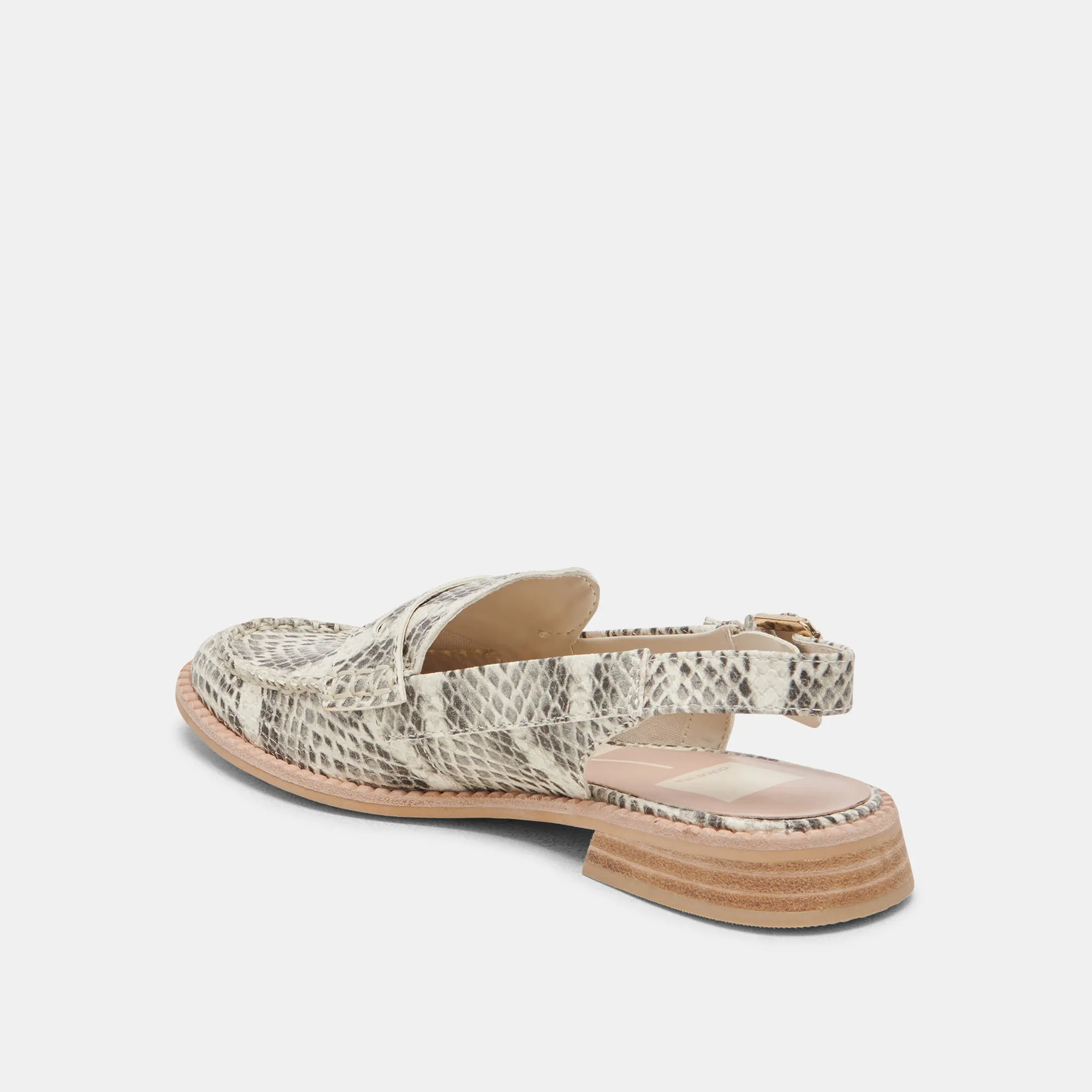 HARDI LOAFERS GRAU WEIßE SCHLANGE GEPRÄGT
