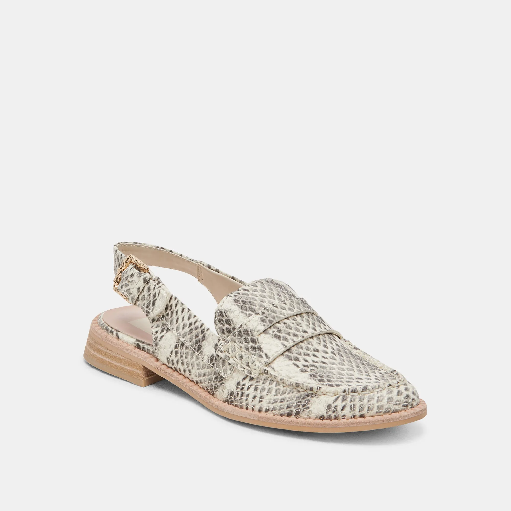 HARDI LOAFERS GRAU WEIßE SCHLANGE GEPRÄGT