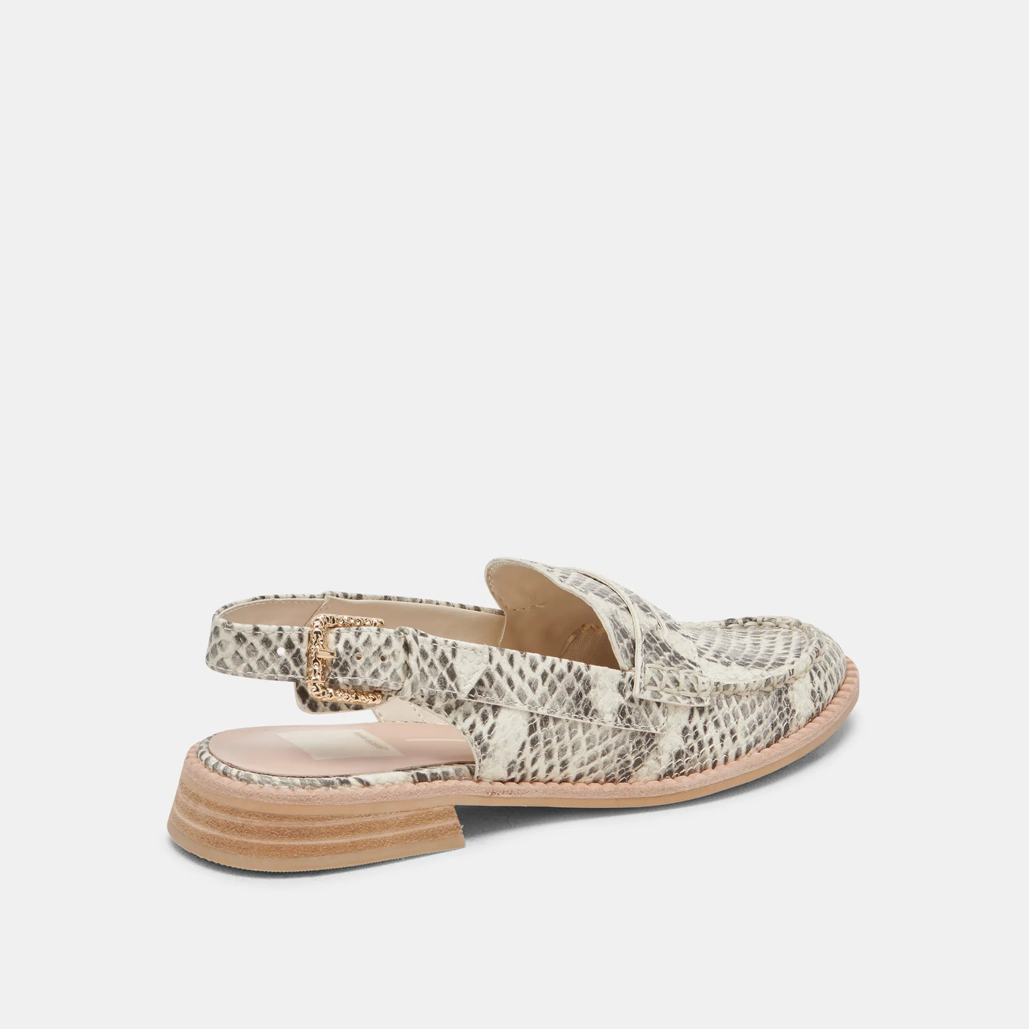 HARDI LOAFERS GRAU WEIßE SCHLANGE GEPRÄGT