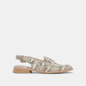 HARDI LOAFERS GRAU WEIßE SCHLANGE GEPRÄGT