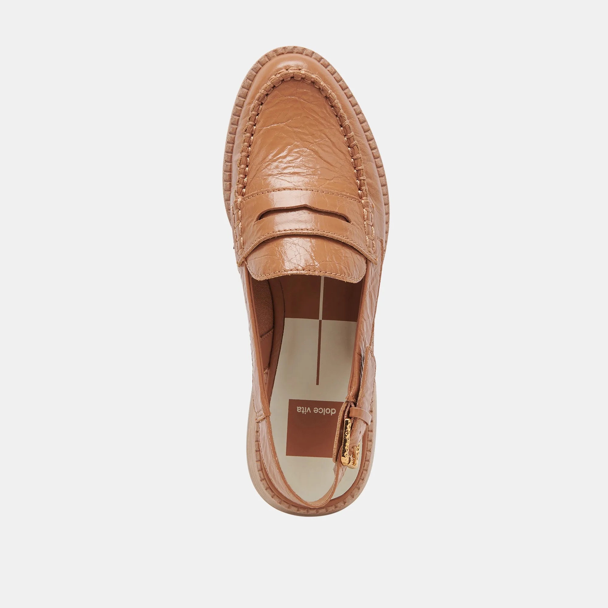 HARDI LOAFERS BRAUN KRÄUSELNDES GLANZLEDER