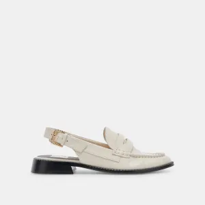HARDI WEITE LOAFERS IN ELFENBEIN MIT KRAUSEL-PATENT