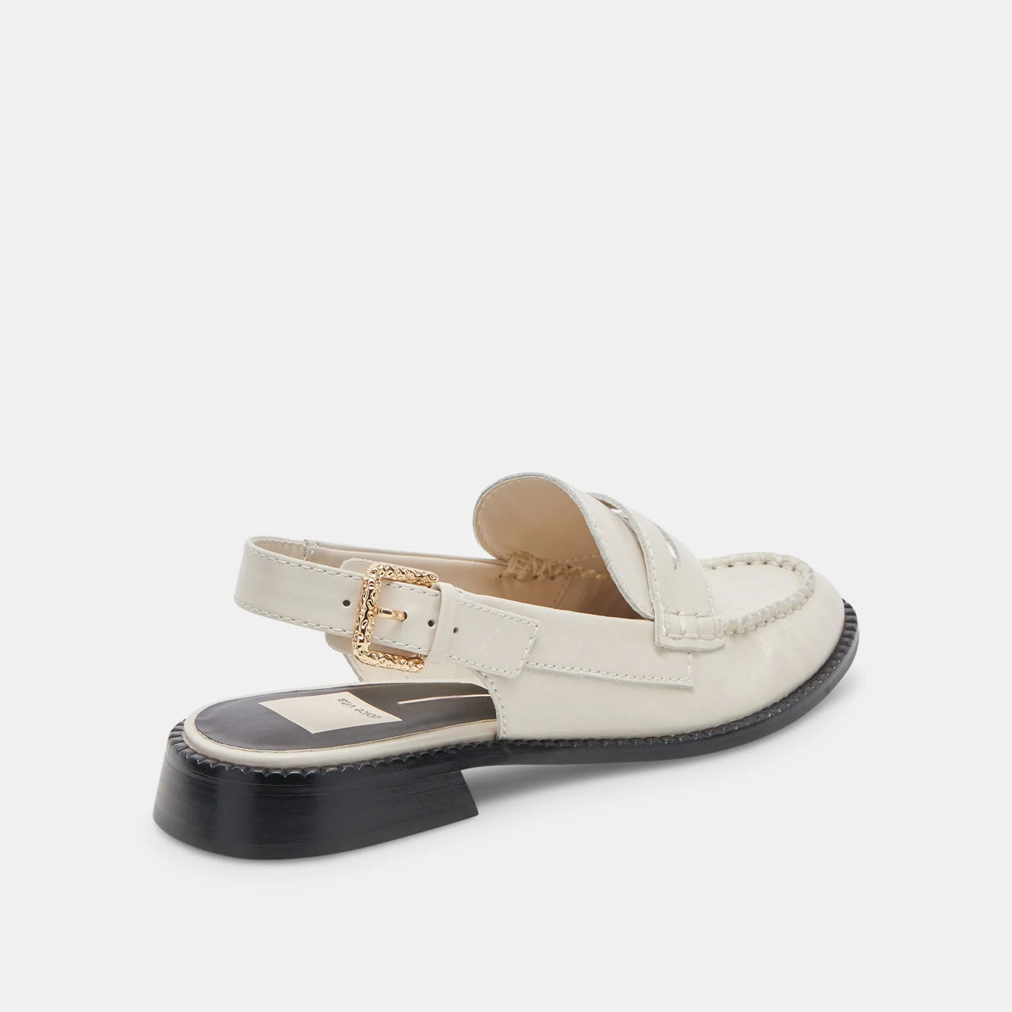 HARDI WEITE LOAFERS IN ELFENBEIN MIT KRAUSEL-PATENT
