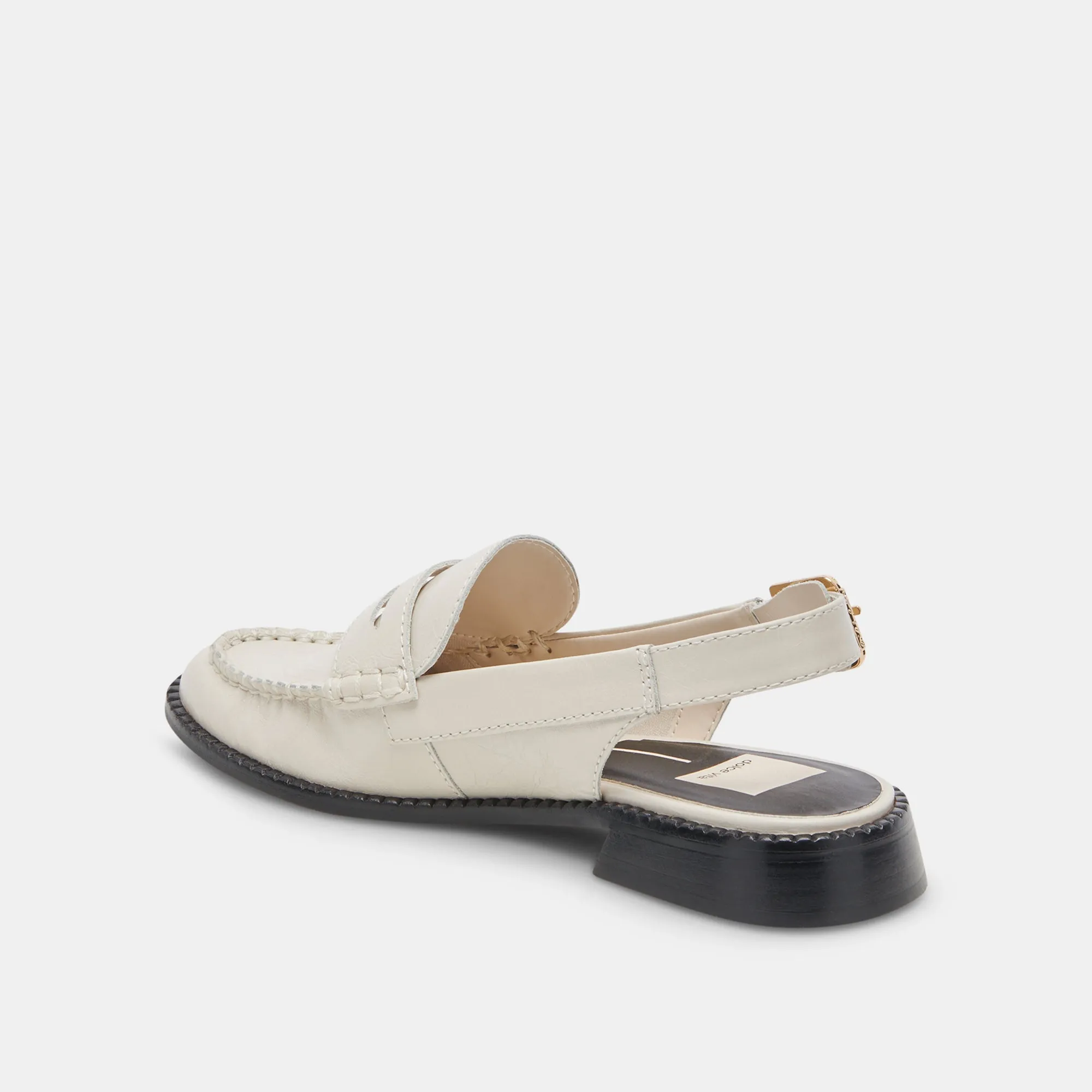 HARDI WEITE LOAFERS IN ELFENBEIN MIT KRAUSEL-PATENT