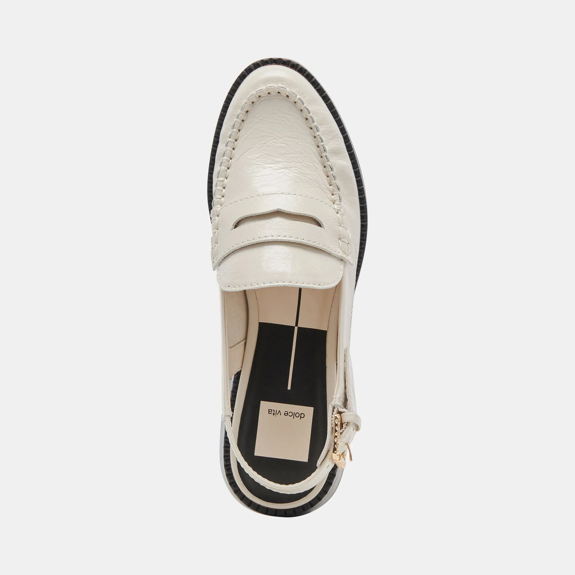 HARDI WEITE LOAFERS IN ELFENBEIN MIT KRAUSEL-PATENT