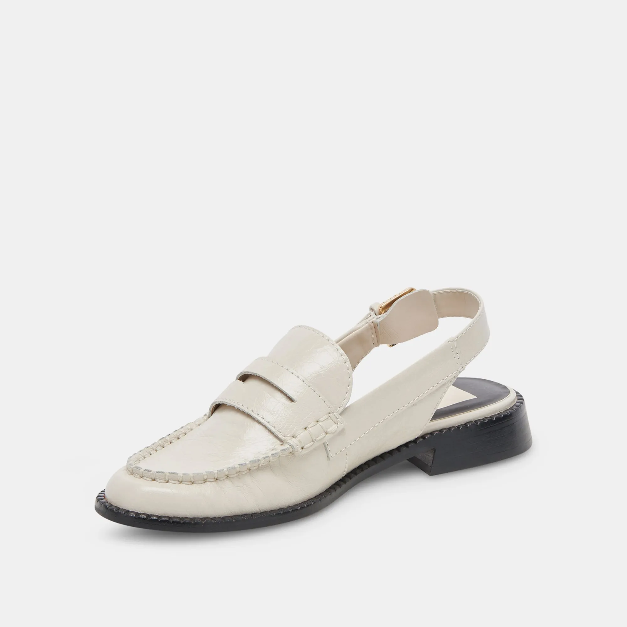 HARDI WEITE LOAFERS IN ELFENBEIN MIT KRAUSEL-PATENT