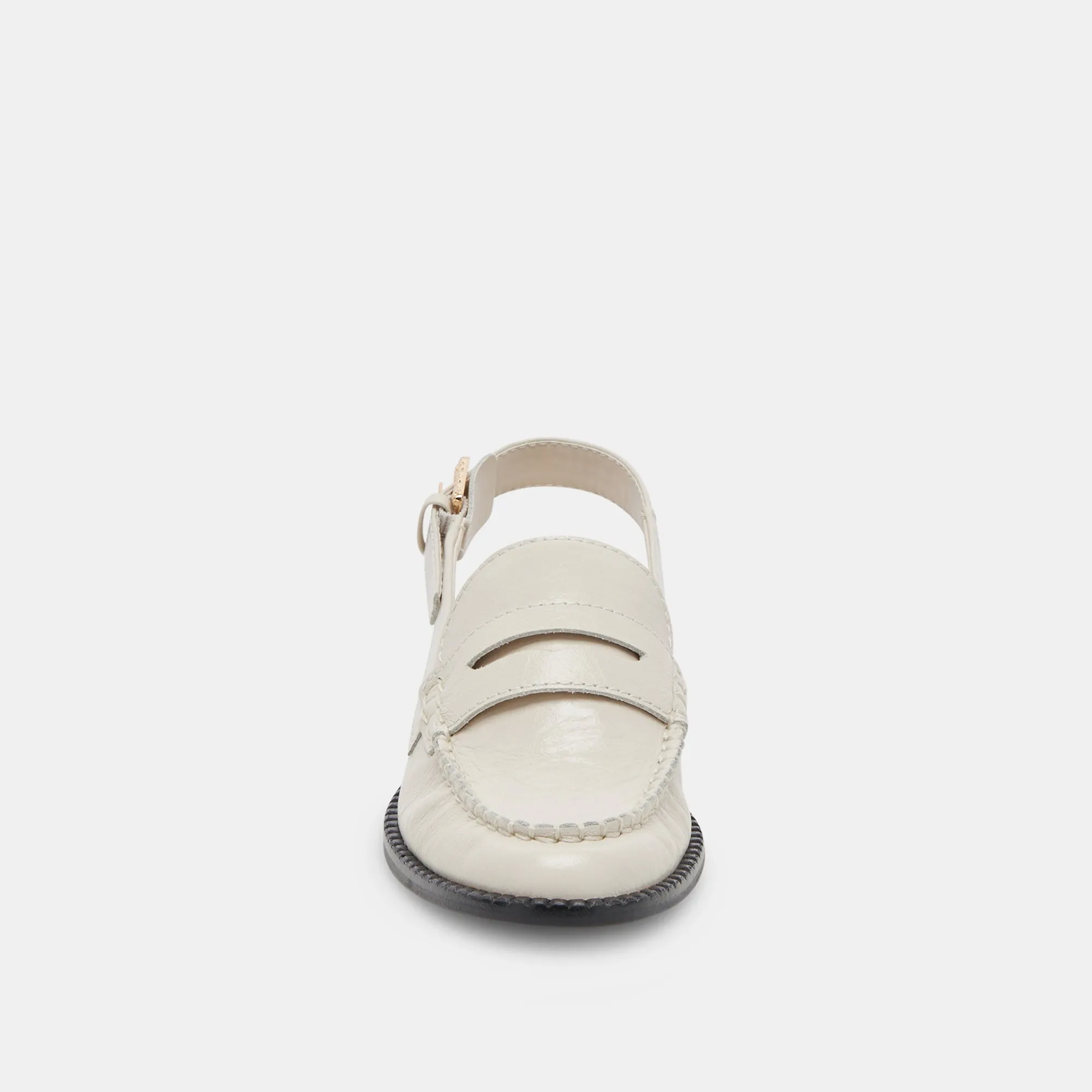 HARDI WEITE LOAFERS IN ELFENBEIN MIT KRAUSEL-PATENT