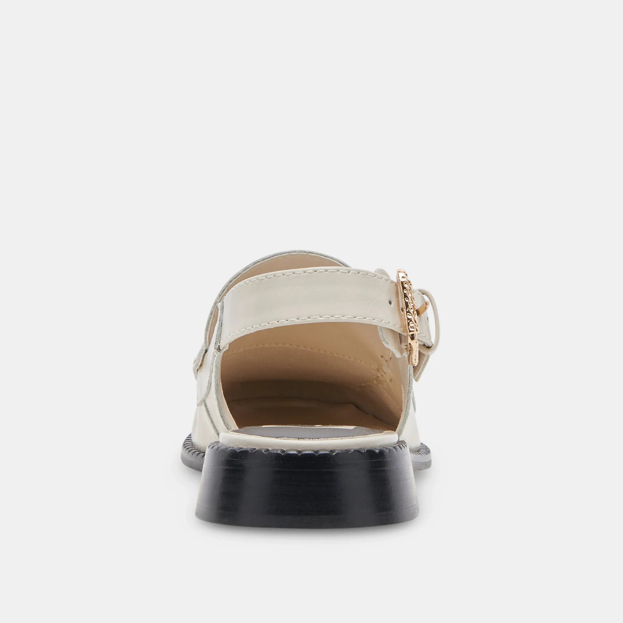 HARDI WEITE LOAFERS IN ELFENBEIN MIT KRAUSEL-PATENT