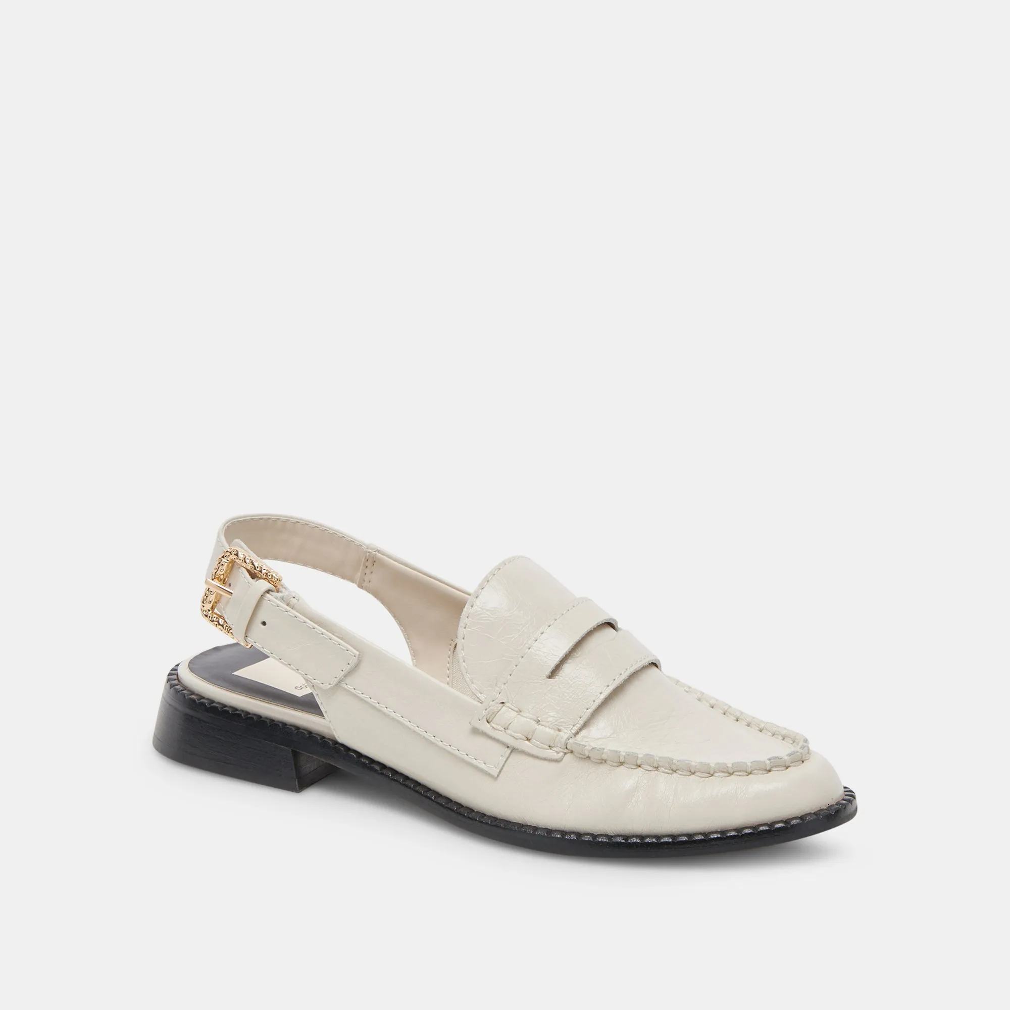 HARDI WEITE LOAFERS IN ELFENBEIN MIT KRAUSEL-PATENT
