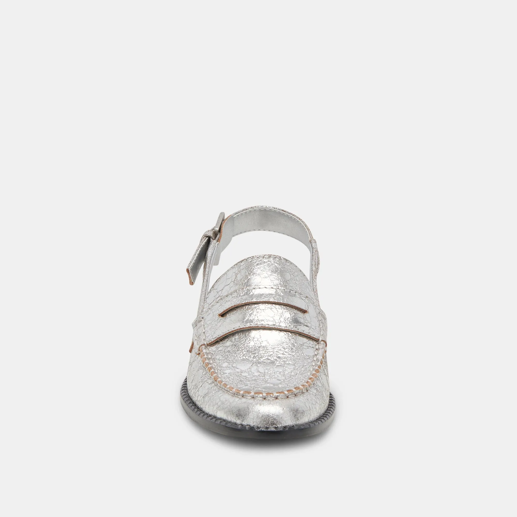 HARDI WEITE LOAFERS SILBER CRAQUELÉ LEDER