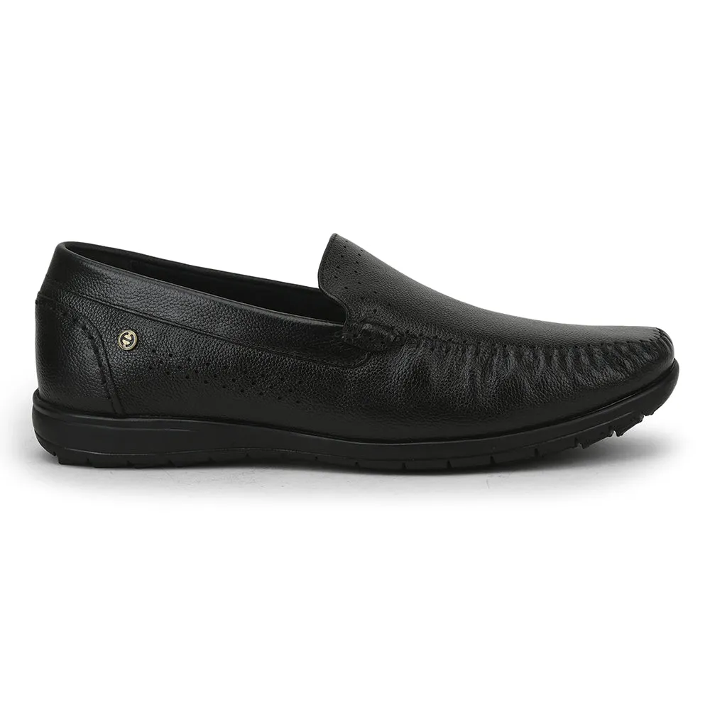 Healers Bequeme Schnürsenkellose Loaferschuhe Für Herren (Schwarz) JPL-271 Von Liberty