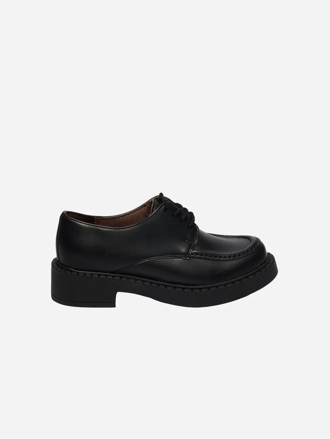 Helen Damen Apfel-Leder Vegane Loafers | Schwarz