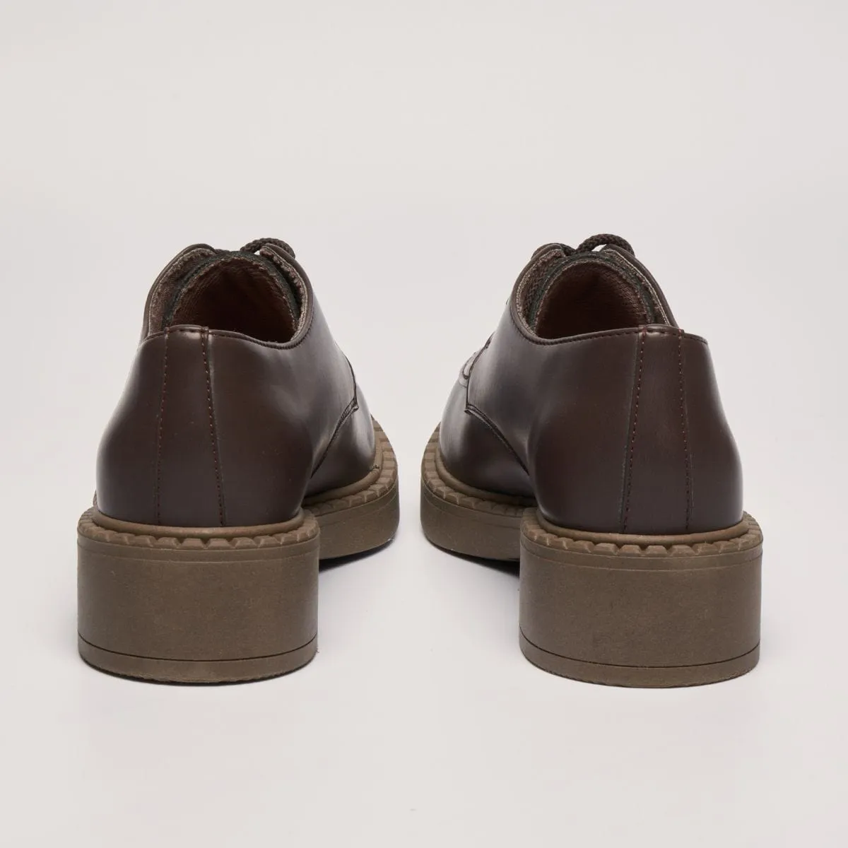 Helen Damen Apfel-Leder Vegane Loafers | Schokolade