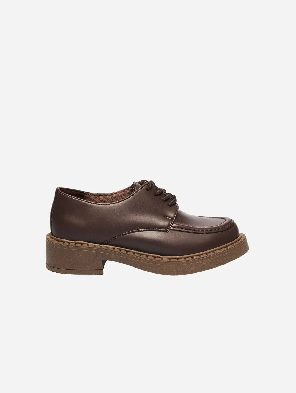 Helen Damen Apfel-Leder Vegane Loafers | Schokolade