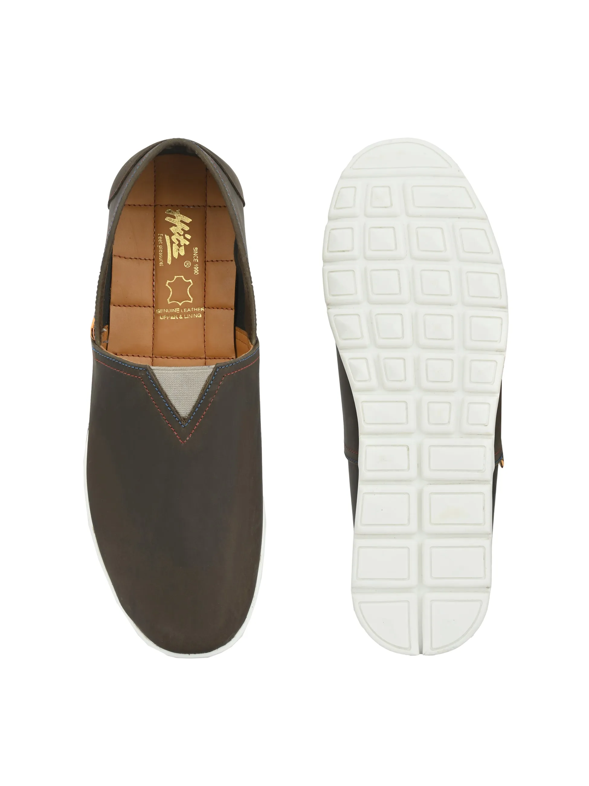 Hitz Herren Coco-Leder Schlupfschuhe für den Casual-Look