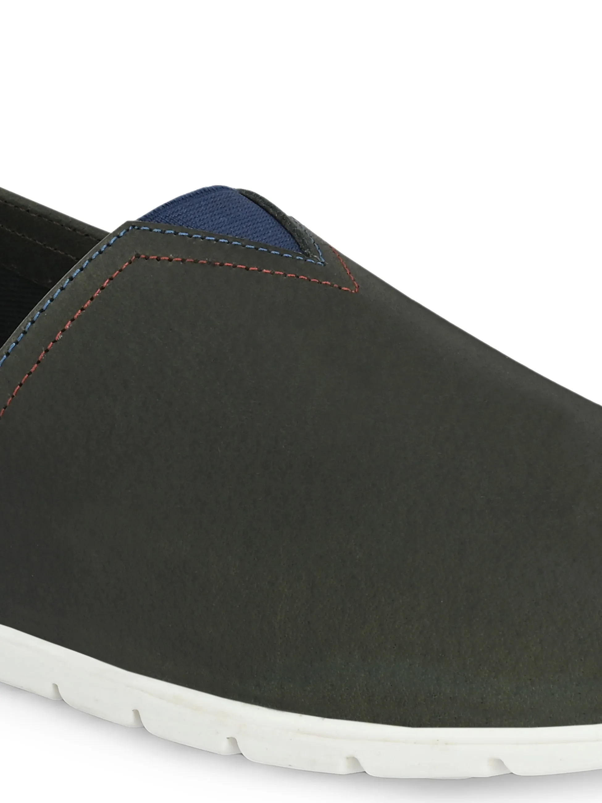 Hitz Herren Schlupfschuhe aus Olivenleder für den Casual-Look