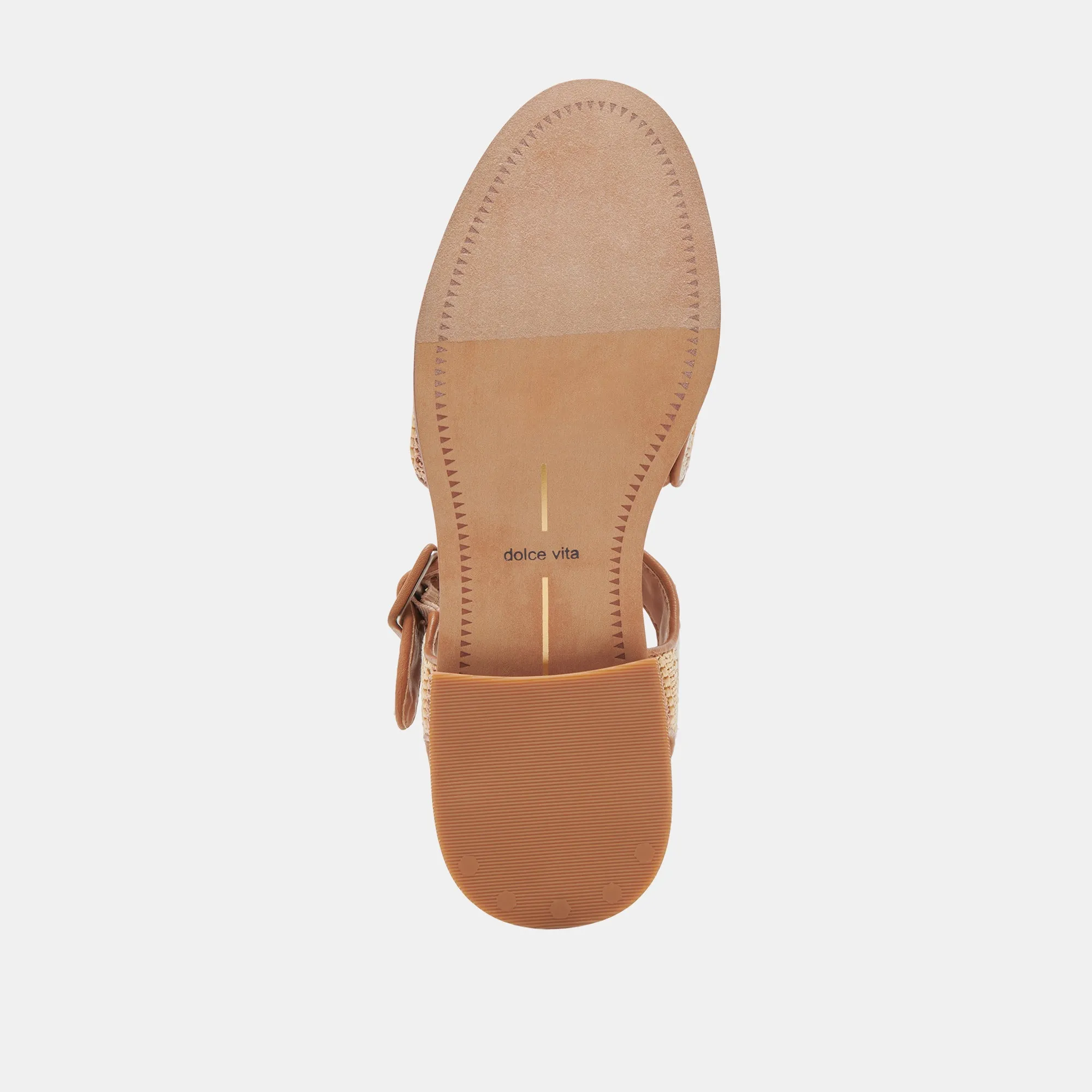 HOLIS SANDALEN BRAUN MULTI RAFFIA
