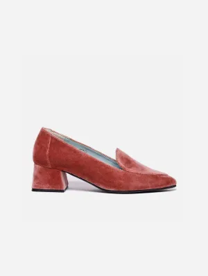 Iris Vegan Velvet Moccasin Loafers | Rosa