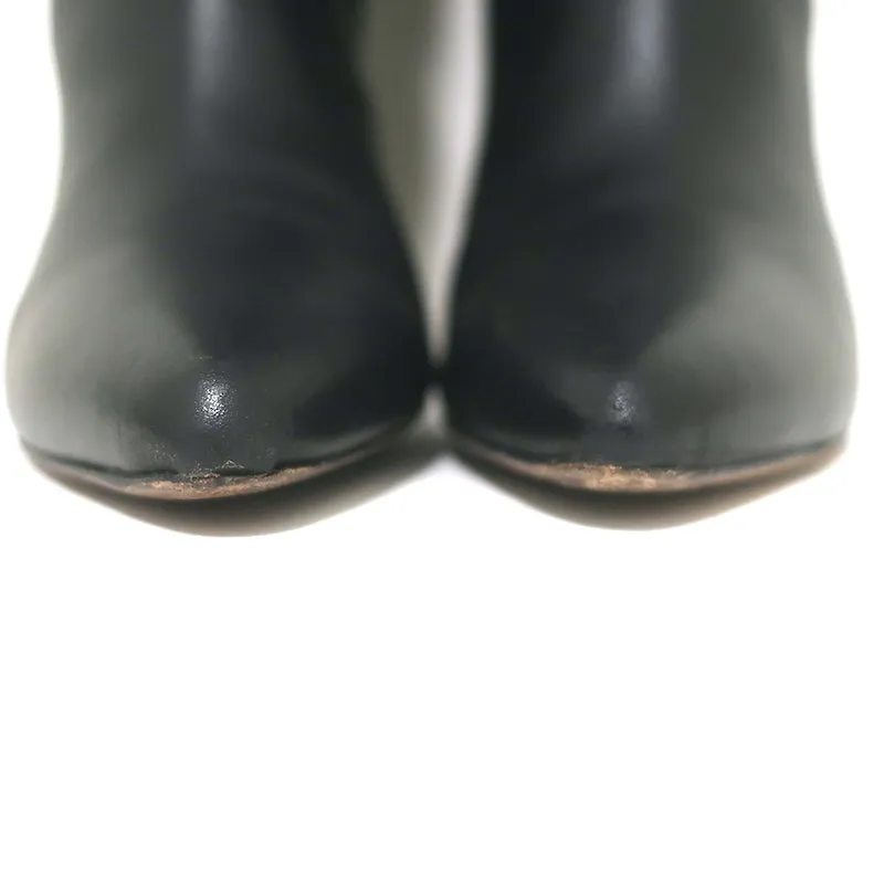 IRO Rüschenleder Stiefel knielang Schwarz Größe 37