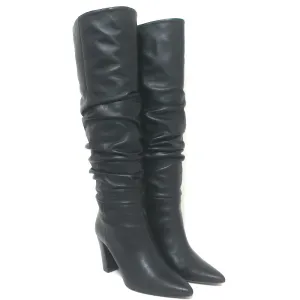 IRO Rüschenleder Stiefel knielang Schwarz Größe 37
