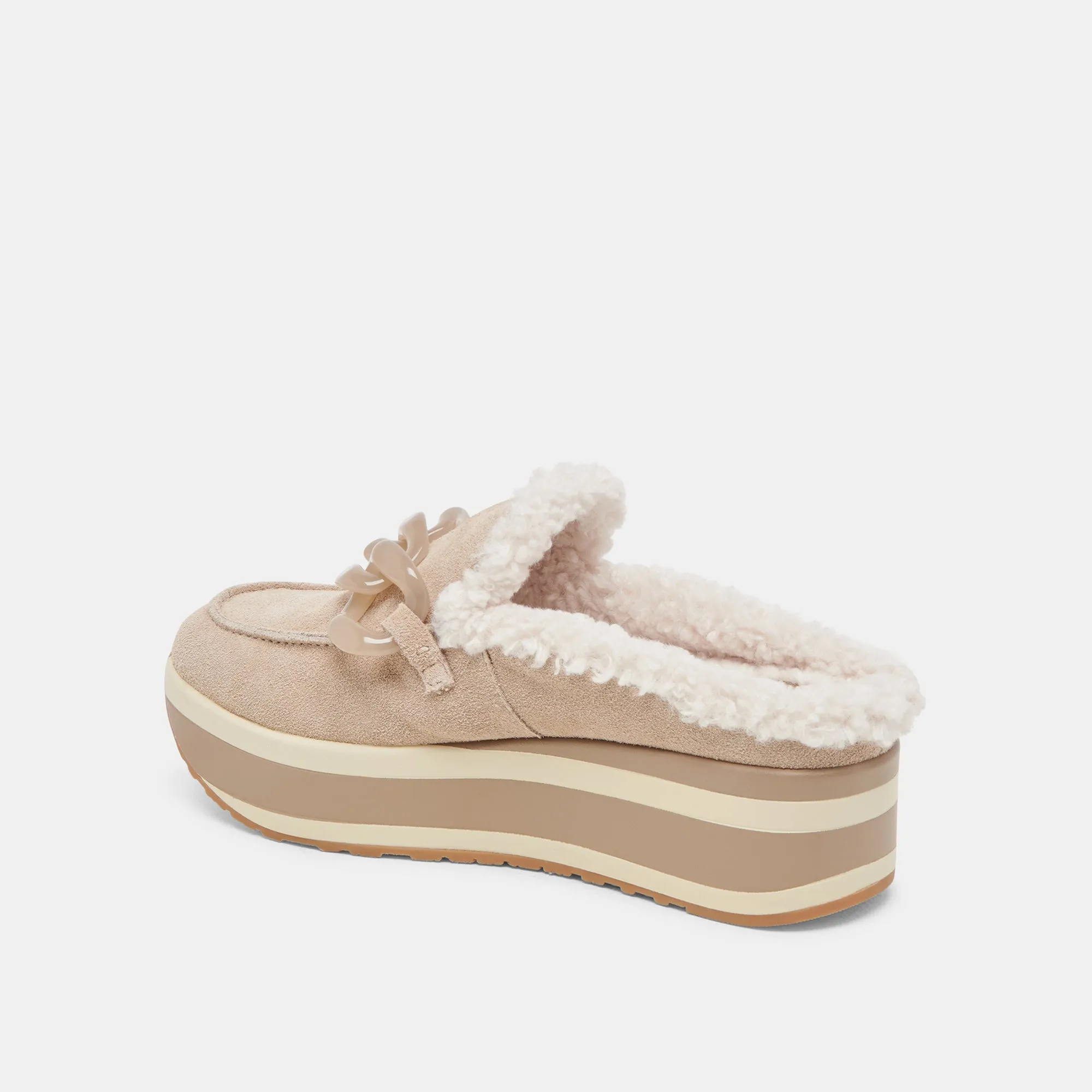 JAMEY PLUSH SNEAKERS TAUBE WILDLEDER