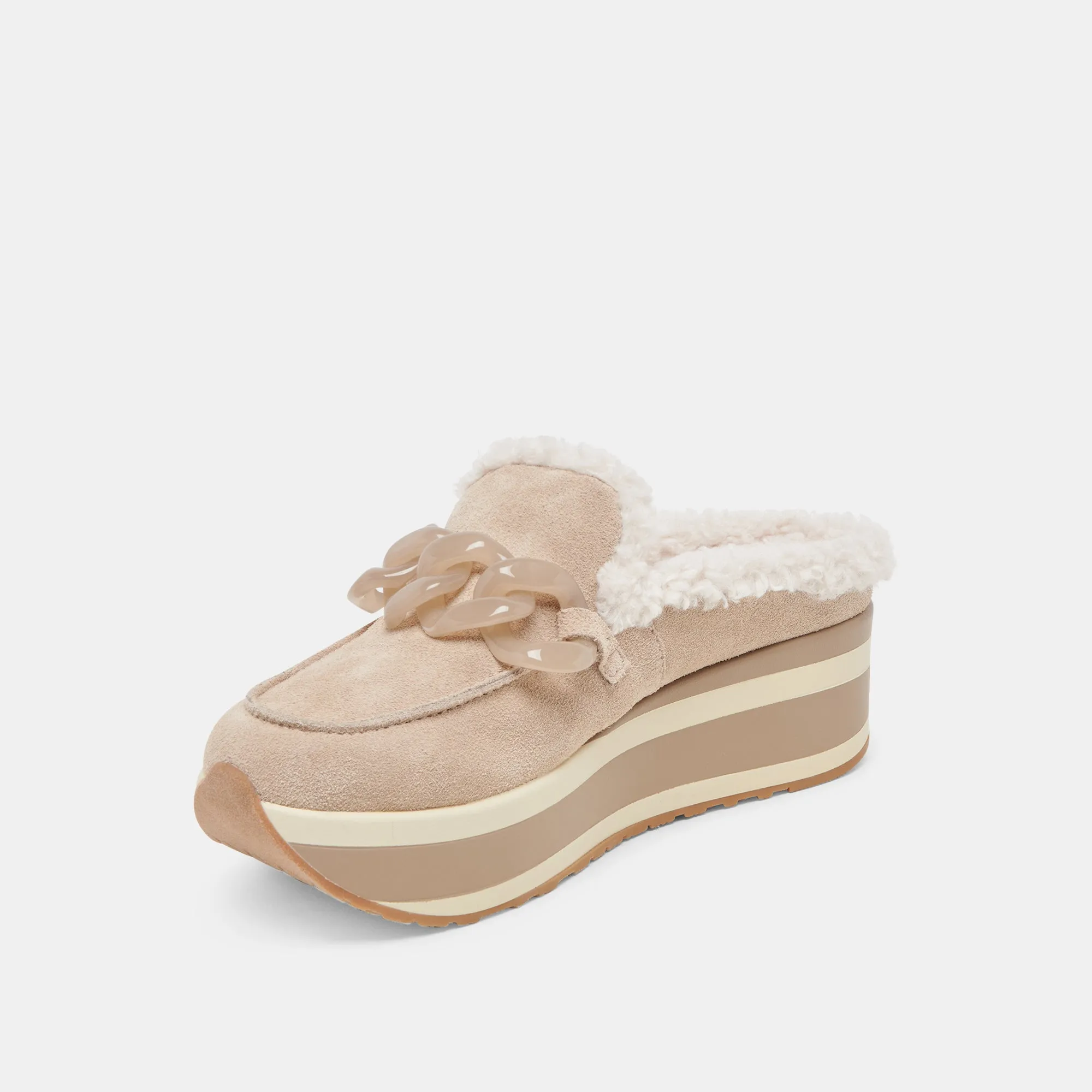 JAMEY PLUSH SNEAKERS TAUBE WILDLEDER