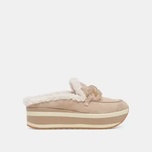 JAMEY PLUSH SNEAKERS TAUBE WILDLEDER