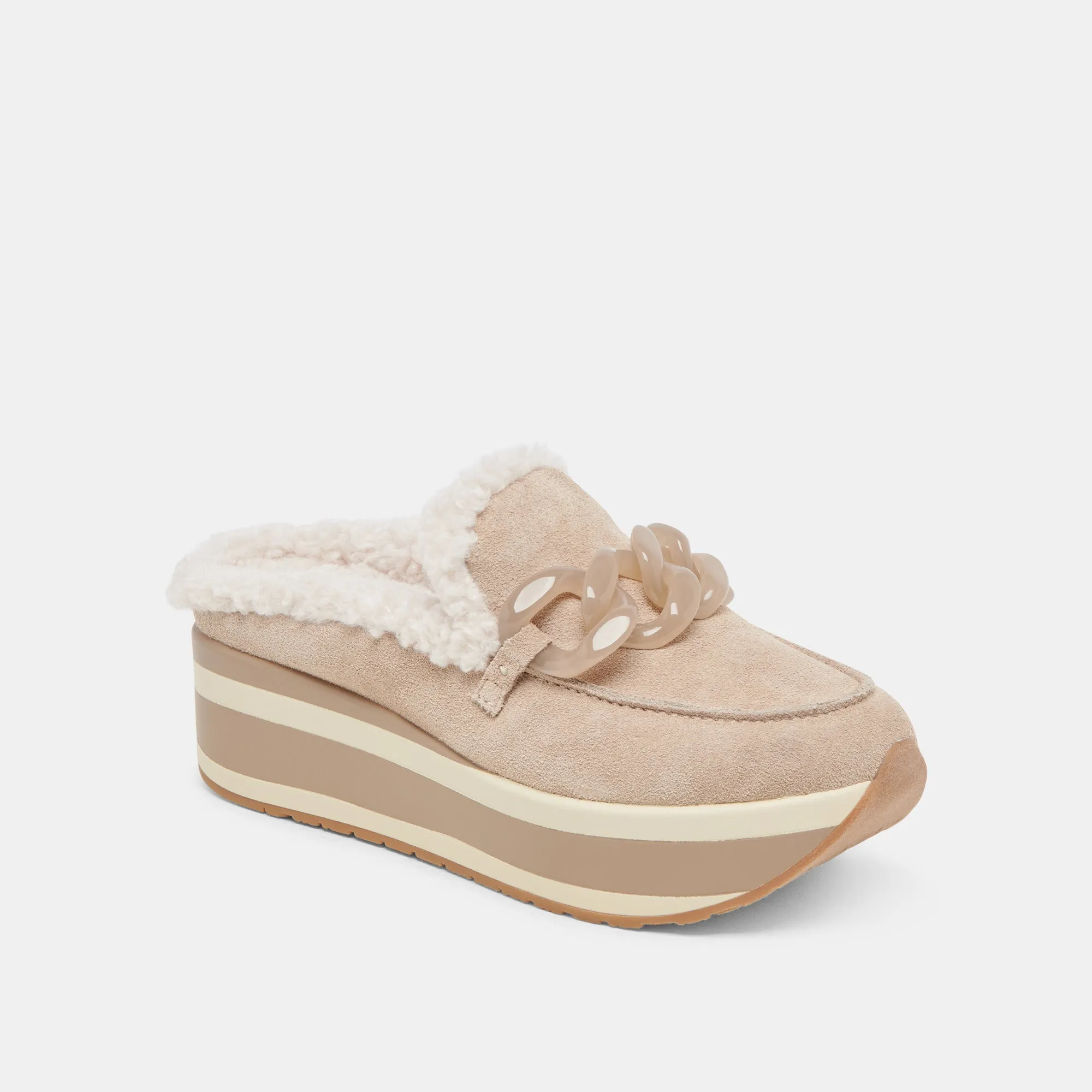 JAMEY PLUSH SNEAKERS TAUBE WILDLEDER
