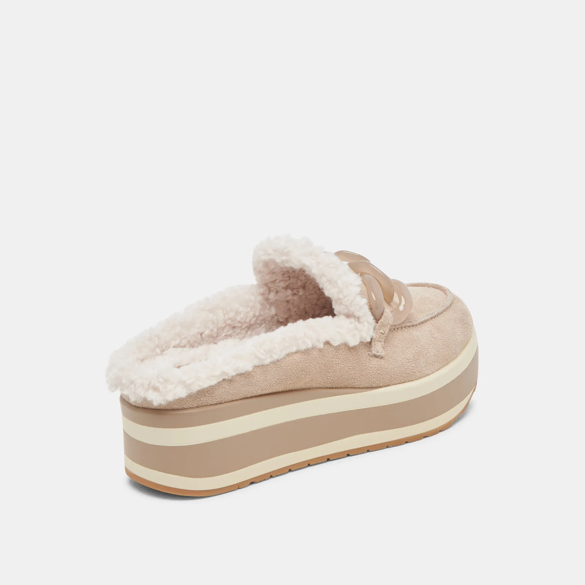 JAMEY PLUSH SNEAKERS TAUBE WILDLEDER