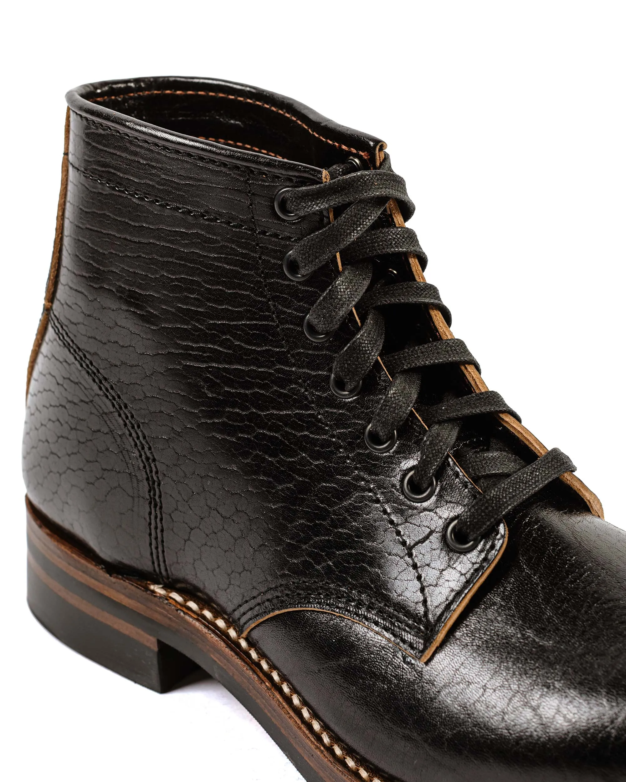 John Lofgren Bootmaker Ludlow Stiefel Shinki Hikaku Pferdehinterleder Schwarz