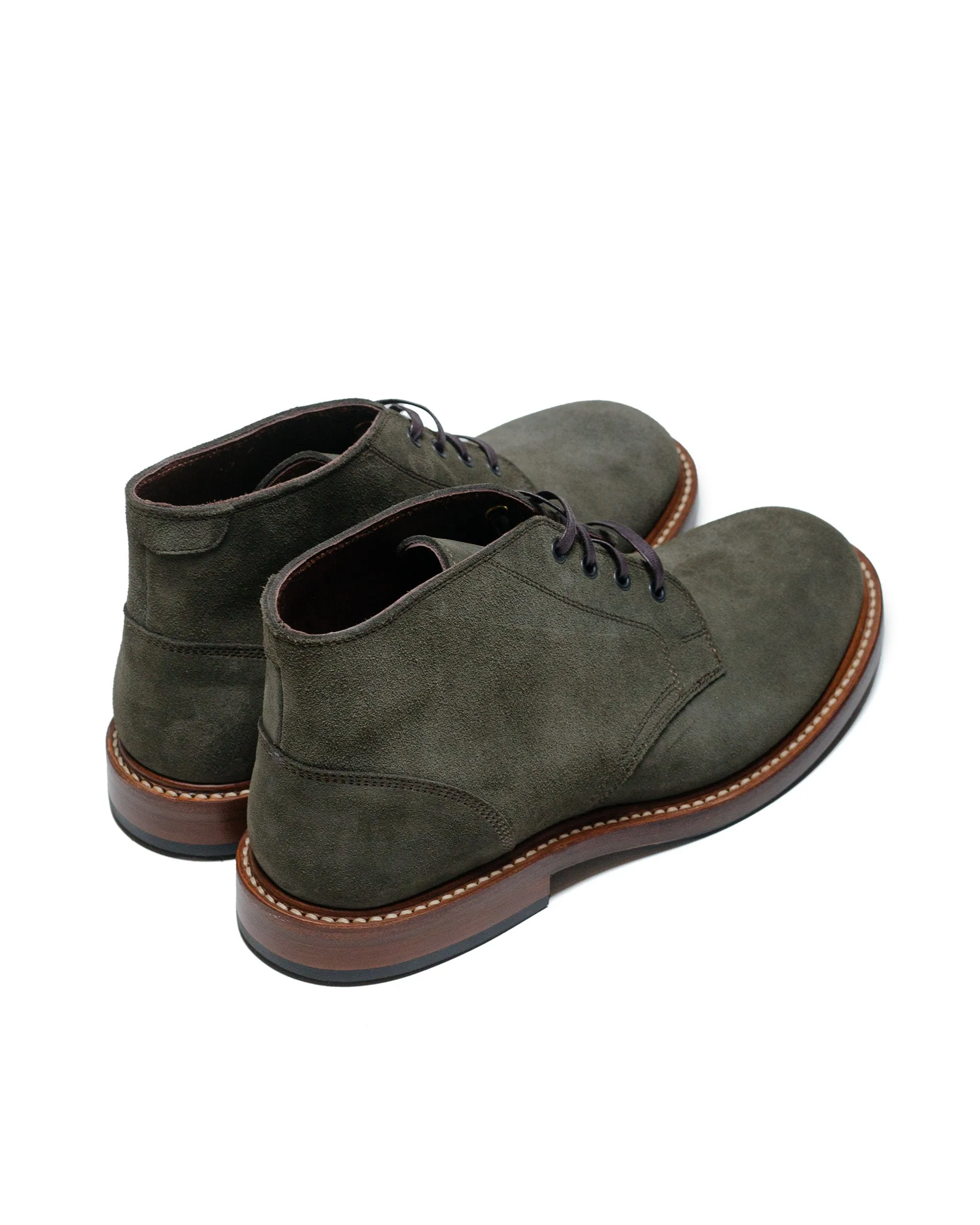 John Lofgren Bootmaker Die standhaften Chukka-Stiefel Japanisches Suede Olive
