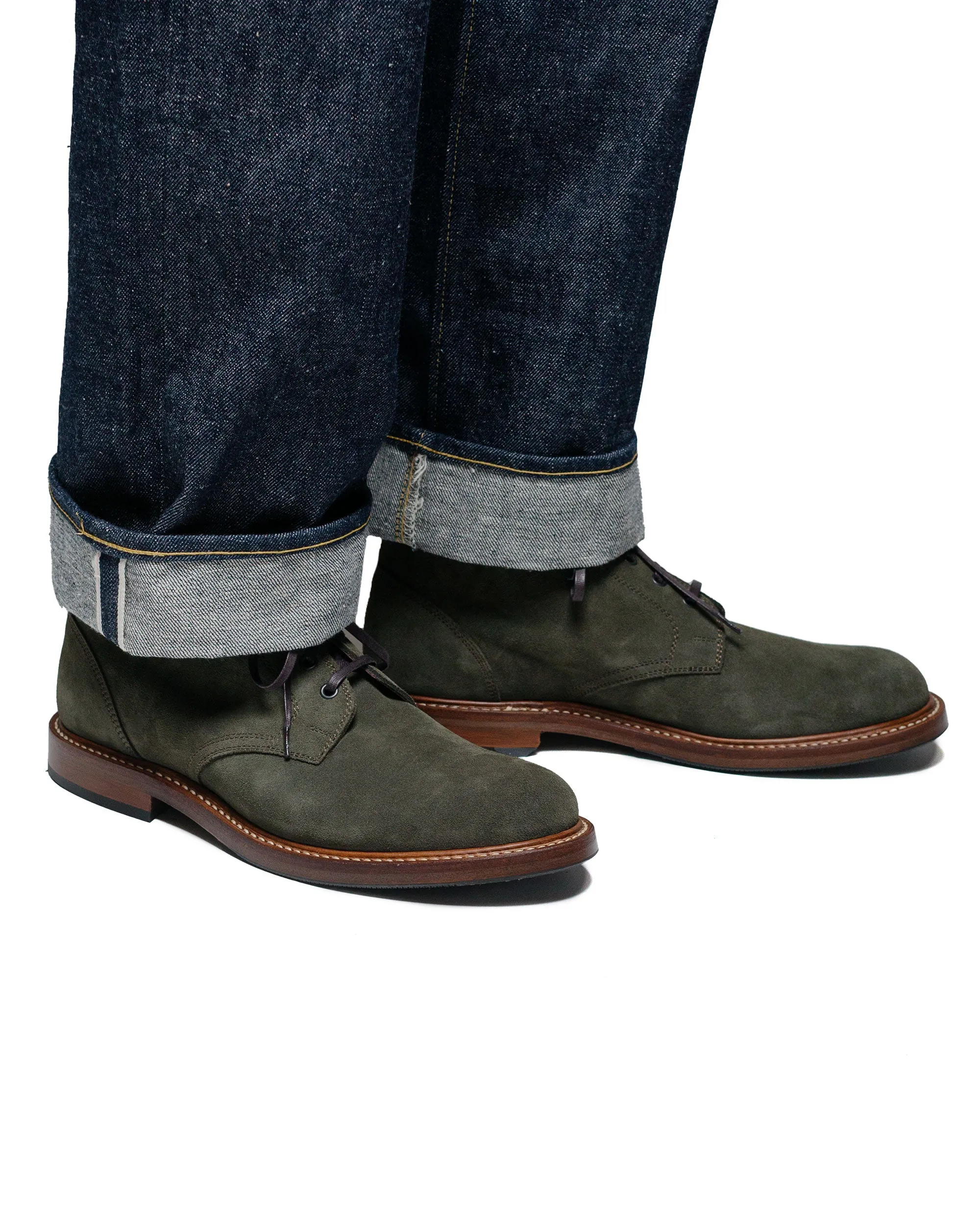 John Lofgren Bootmaker Die standhaften Chukka-Stiefel Japanisches Suede Olive