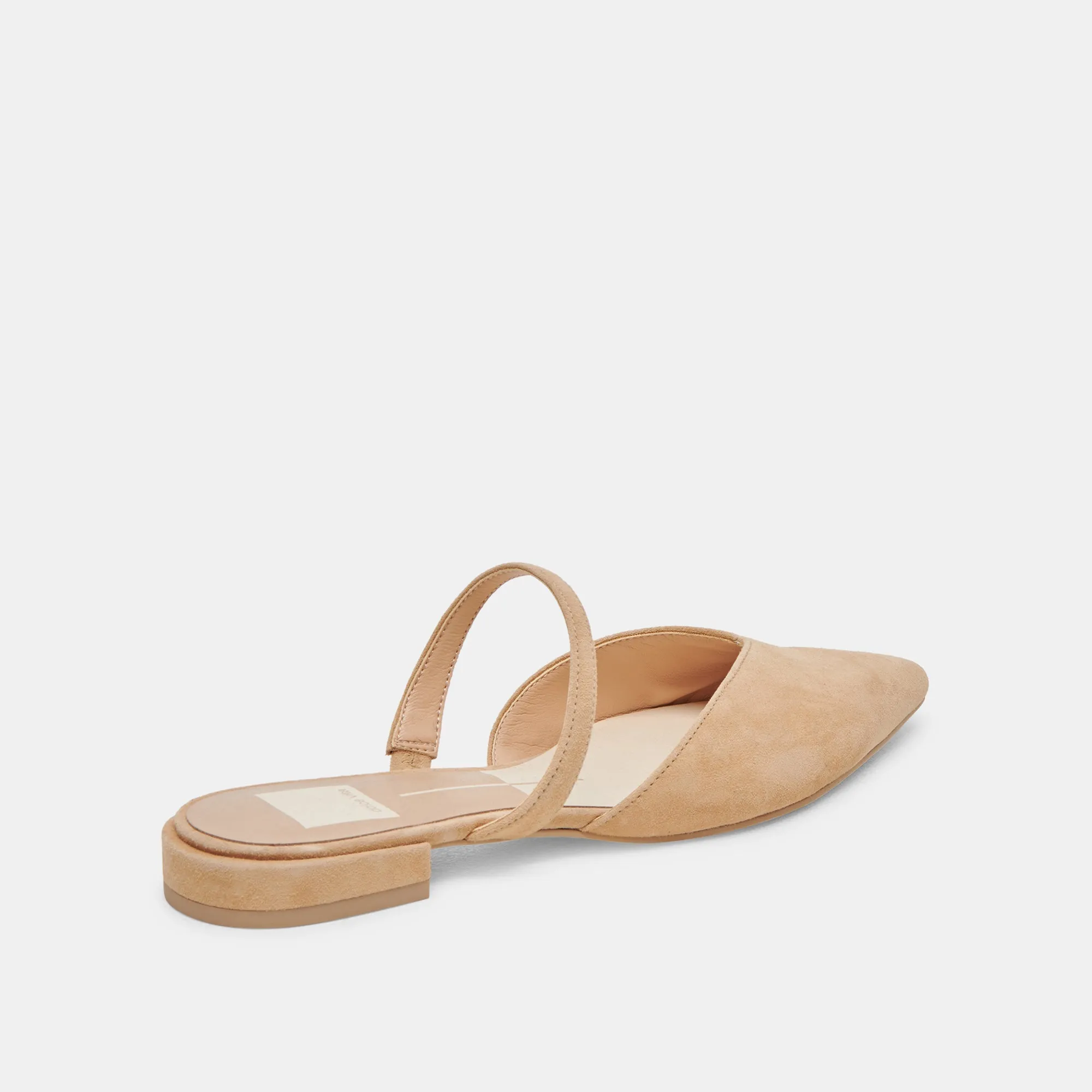 KANIKA WEITE FLACHER SCHUH IN WILDLEDER BRAUN
