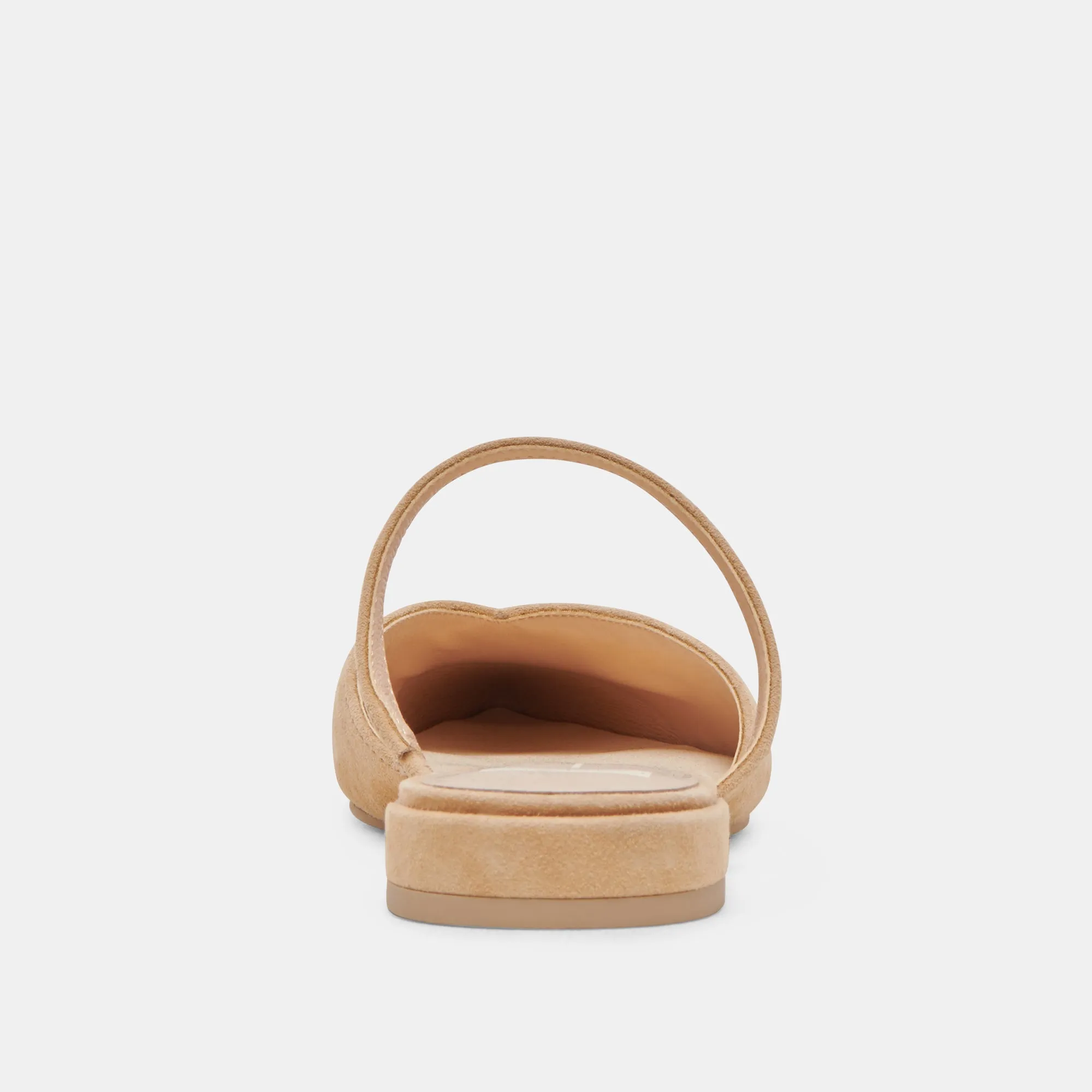 KANIKA WEITE FLACHER SCHUH IN WILDLEDER BRAUN