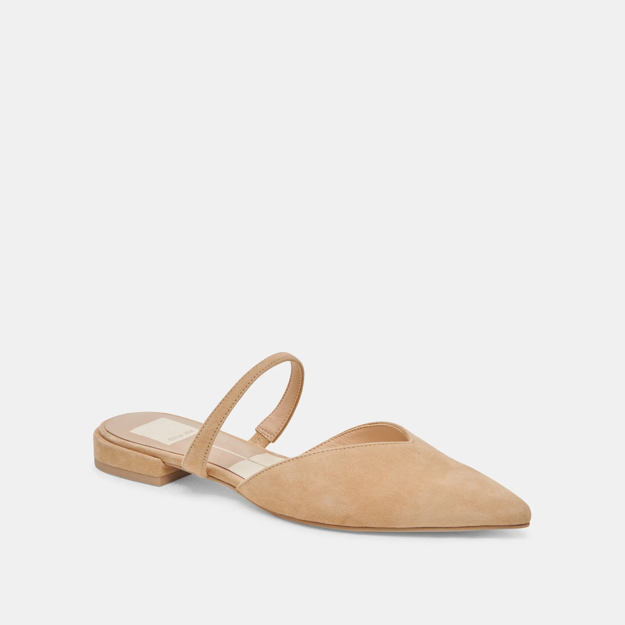 KANIKA WEITE FLACHER SCHUH IN WILDLEDER BRAUN